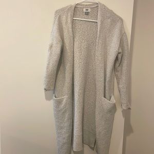 Extra Long Cream Cardigan